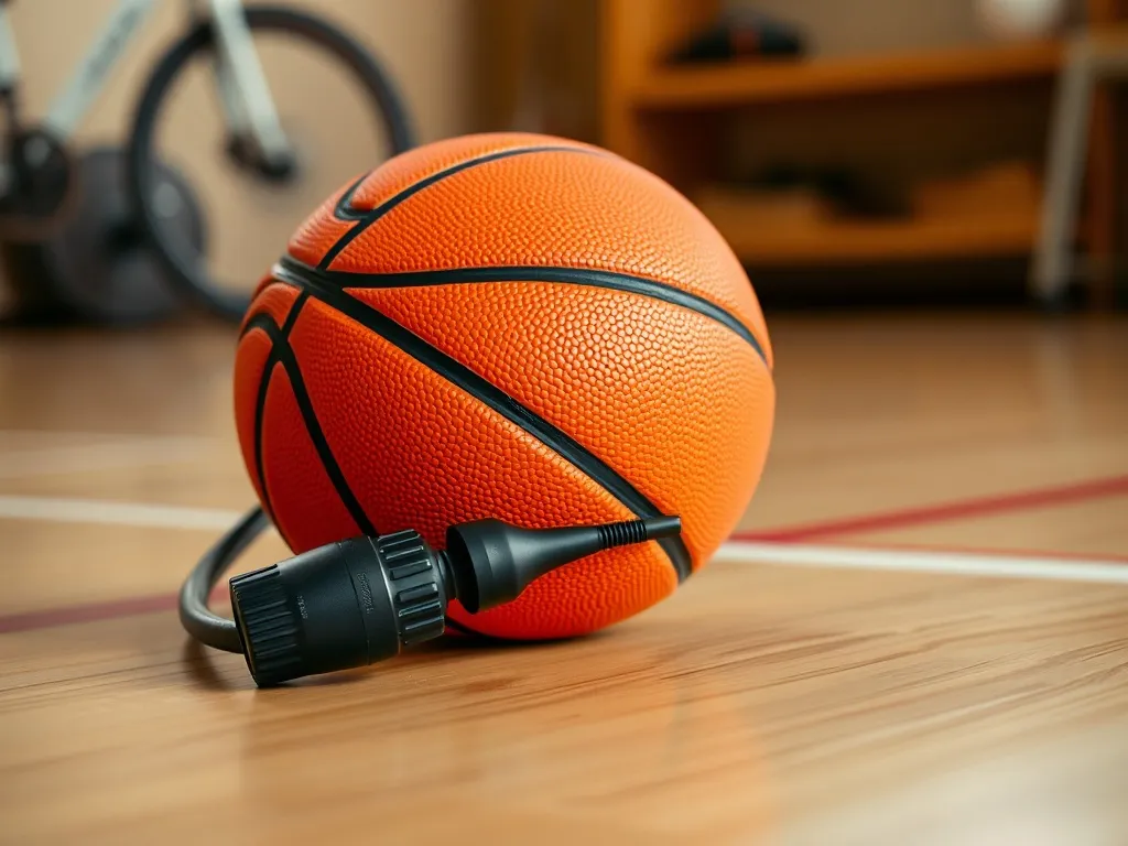 Jak napompować piłkę do koszykówki bez igły?