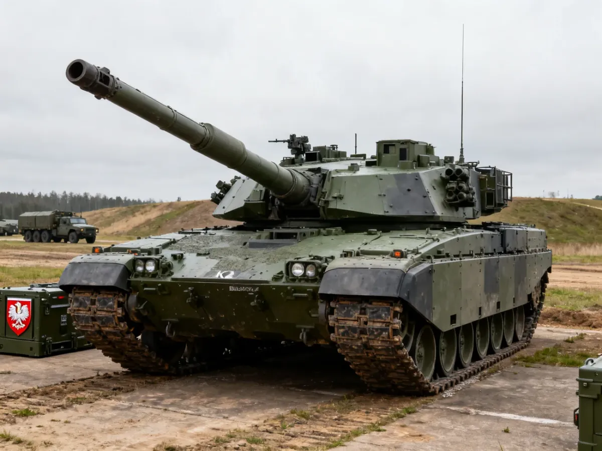 Czołg K2 Black Panther na poligonie wojskowym