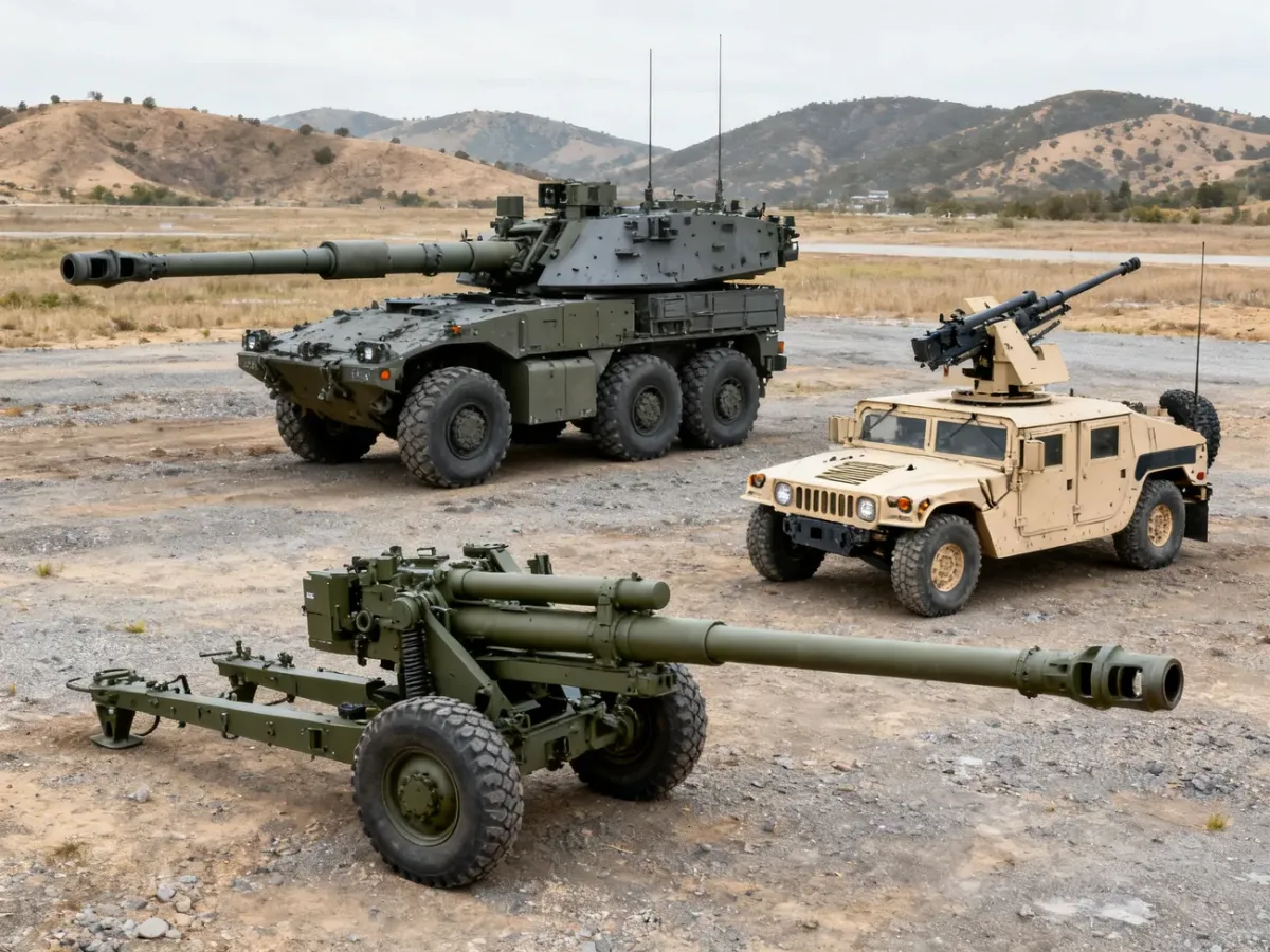 Porównanie holowanej haubicy M777A2 z kołowymi systemami artyleryjskimi
