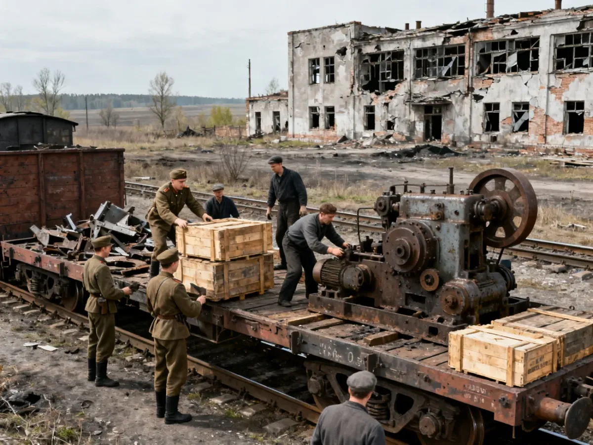 Demontaż i wywożenie polskiego mienia przemysłowego przez wojska sowieckie w 1945 roku
