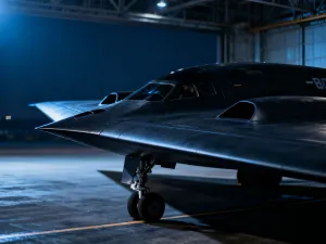 Nowoczesny myśliwiec F-16 zaparkowany na pasie startowym w świetle zachodzącego słońca.