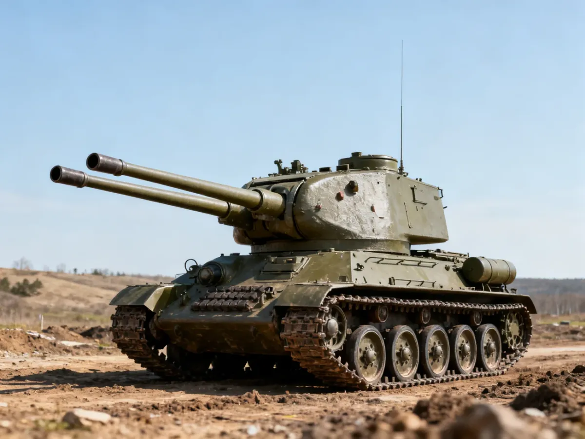 Samobieżne działo przeciwlotnicze ZSU-57-2 z podwójnymi armatami 57 mm