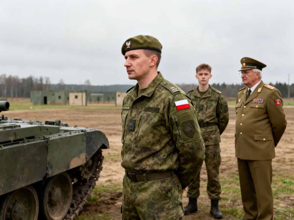 Żołnierze rezerwy na placu ćwiczeń wojskowych